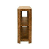 Emery Dark Burlwood Console Table by Worlds Away at Fig Linens and Home - Side View