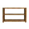 Emery Dark Burlwood Console Table by Worlds Away at Fig Linens and Home - Front View