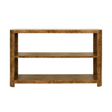 Emery Dark Burlwood Console Table by Worlds Away at Fig Linens and Home - Front View