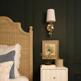 Emma Round Box in Ivory Faux Leather with Lid - Worlds Away at Fig Linens and Home