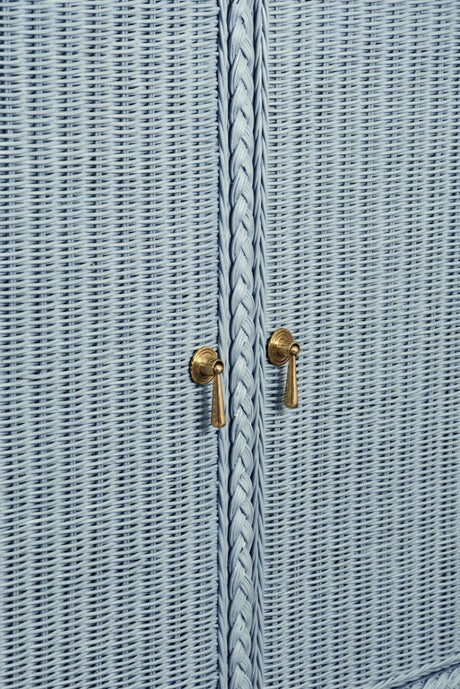 Worlds Away Evander Light Blue Cabinet at Fig Linens and Home - Detail 2