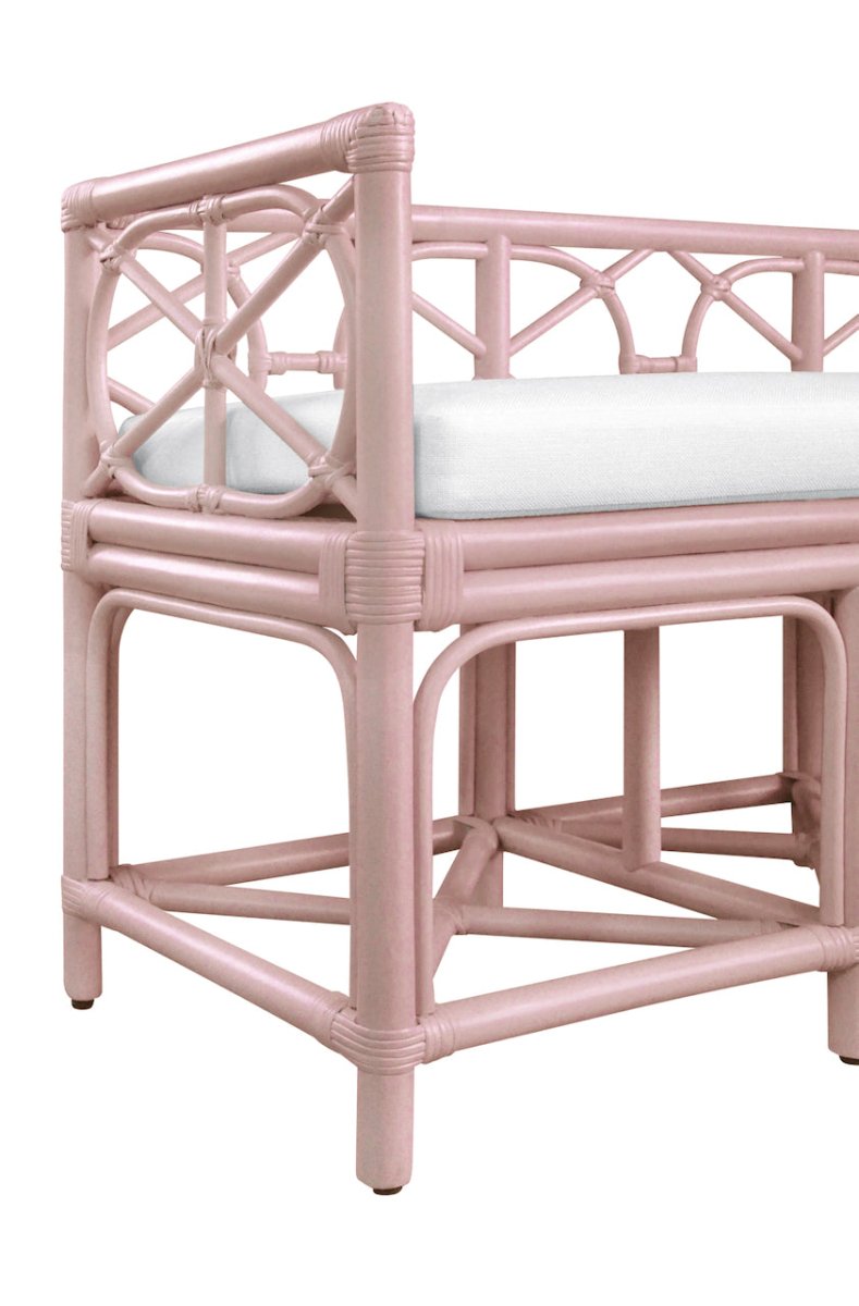 Worlds Away Ferguson Pink Bench at Fig Linens and Home - Detail