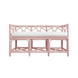 Worlds Away Ferguson Pink Bench at Fig Linens and Home - Front