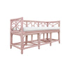 Worlds Away Ferguson Pink Bench at Fig Linens and Home - Angle