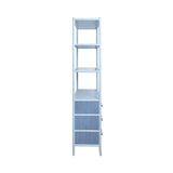 Flynn Blue Grasscloth Etagere by Worlds Away at Fig Linens and Home - Side View