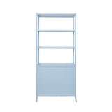 Flynn Blue Grasscloth Etagere by Worlds Away at Fig Linens and Home - Reverse View