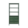 Flynn Green Grasscloth Etagere by Worlds Away at Fig Linens and Home - Front View