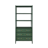 Flynn Green Grasscloth Etagere by Worlds Away at Fig Linens and Home - Front View