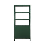 Flynn Green Grasscloth Etagere by Worlds Away at Fig Linens and Home - Back View