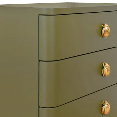 Fortune Olive Green Side Table | Worlds Away Night Stands & End Tables at Fig Linens and Home 6