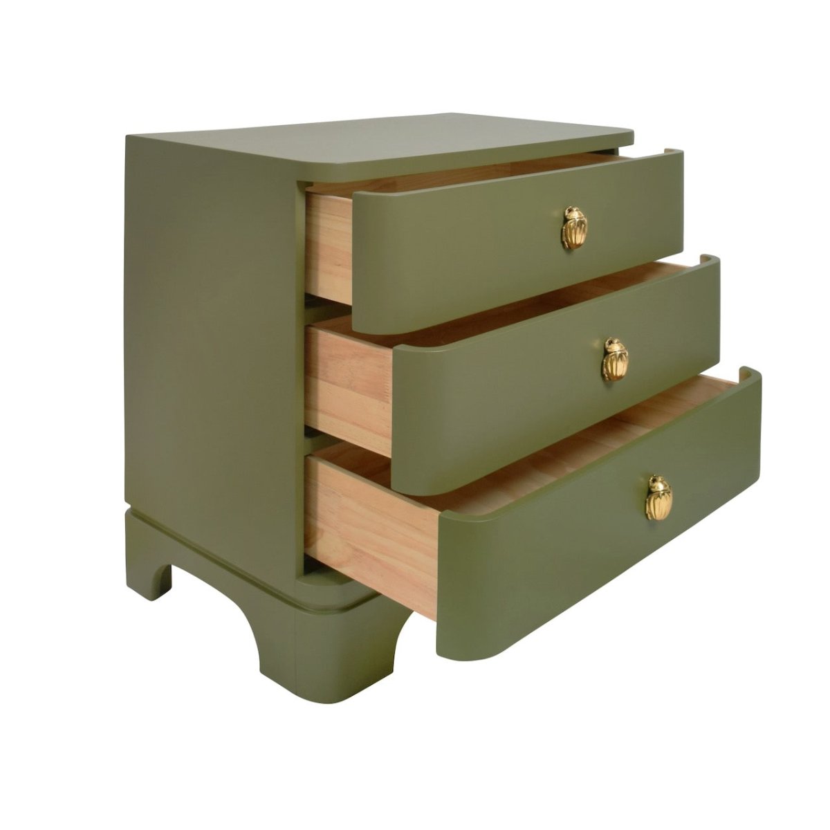 Fortune Olive Green Side Table | Worlds Away Night Stands & End Tables at Fig Linens and Home 4