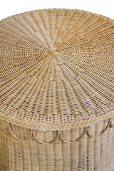 Giada Rattan Coffee Table by Worlds Away | Round Coffee Tables at Fig Linens and Home 4