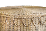 Giada Rattan Coffee Table by Worlds Away | Round Coffee Tables at Fig Linens and Home 5
