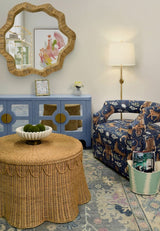 Giada Rattan Coffee Table by Worlds Away | Round Coffee Tables at Fig Linens and Home 7