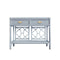 Gideon Light Blue Console Table by Worlds Away at Fig Linens and Home - Front View