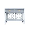 Gideon Light Blue Console Table by Worlds Away at Fig Linens and Home - Front View