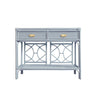 Gideon Light Blue Console Table by Worlds Away at Fig Linens and Home - Front View