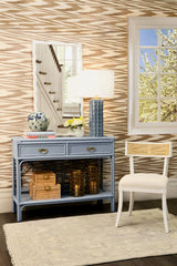 Gideon Light Blue Console Table by Worlds Away at Fig Linens and Home - Lifestyle View 2