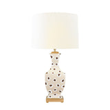 Gina Handpainted Brown Leopard Table Lamp by Worlds Away at Worlds Away - Light On View