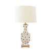 Gina Handpainted Brown Leopard Table Lamp by Worlds Away at Worlds Away - Front View