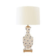 Gina Handpainted Brown Leopard Table Lamp by Worlds Away at Worlds Away - Front View