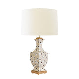 Gina Handpainted Brown Leopard Table Lamp by Worlds Away at Worlds Away - Angle View