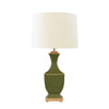 Gina Handpainted Olive and Gold Tole Lamp by Worlds Away at Fig Linens and Home - View 1 Unlit