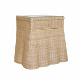 Giselle Scalloped Rattan Side Table | Worlds Away Furniture at Fig Linens and Home - Angle