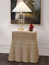 Giselle Scalloped Rattan Side Table | Worlds Away Furniture at Fig Linens and Home 1