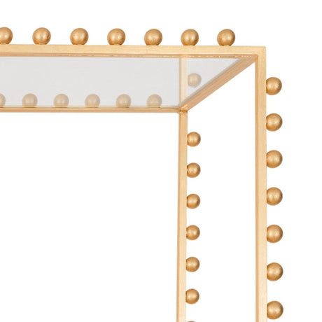 Goldie Ball Lined Etagere in Gold Leaf by Worlds Away 37.75"W x 14.5"D x 83"H Gold at FIG LINENS AND HOME 4