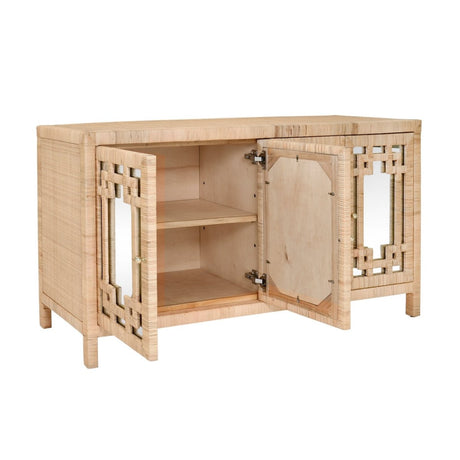Worlds Away Granada Natural Buffet at Fig Linens and Home - Doors Open View