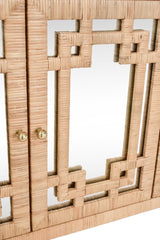 Worlds Away Granada Natural Buffet at Fig Linens and Home - Mirror Detail View