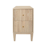 Hammond Cerused Oak Side Table by Worlds Away 29"H x 16.25"W x 18"D Cerused Oak at FIG LINENS AND HOME 1