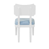 Hayden Light Blue Dining Chair | Worlds Away Bow Back Chair Back View at Fig Linens and Home