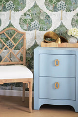 Helena Light Blue Side Table by Worlds Away | Bedside Chest at Fig Linens and Home - Lifestyle 3