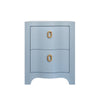 Helena Light Blue Side Table by Worlds Away | Bedside Chest at Fig Linens and Home - Front View