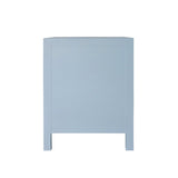 Helena Light Blue Side Table by Worlds Away | Bedside Chest at Fig Linens and Home - Back View