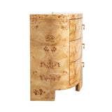 Henry Burlwood Demilune Chest by Worlds Away 35"H x 42"W x 20"D Burlwood at FIG LINENS AND HOME 5