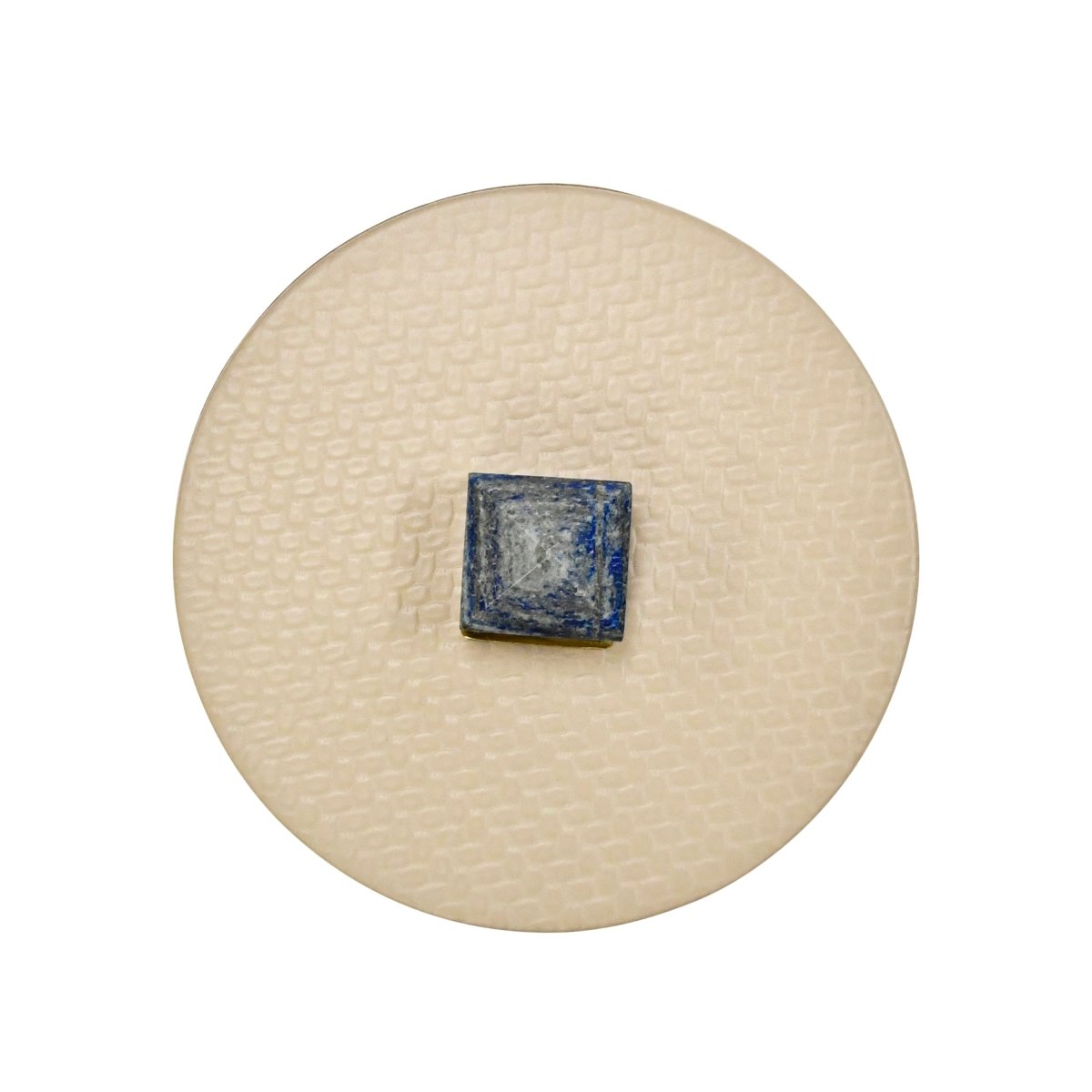 Holly Round Ivory Faux Leather Container by Worlds Away - Decorative Jars with Lids 4