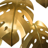 Worlds Away Iggy Monstera Tree Floor Lamp | Brass Finish Lighting at Fig Linens and Home - Detail 1