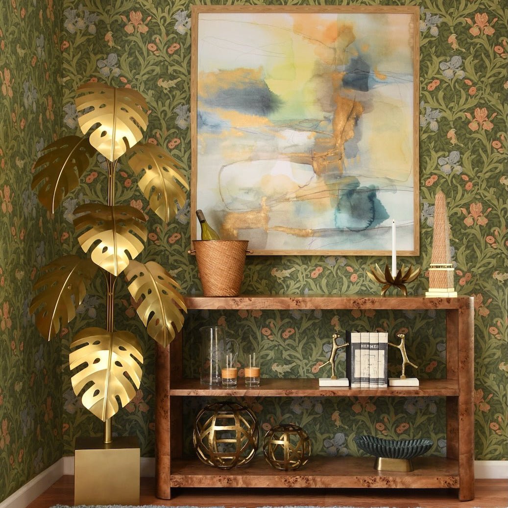 Worlds Away Iggy Monstera Tree Floor Lamp | Luxury Lighting at Fig Linens and Home - Lifestyle 4