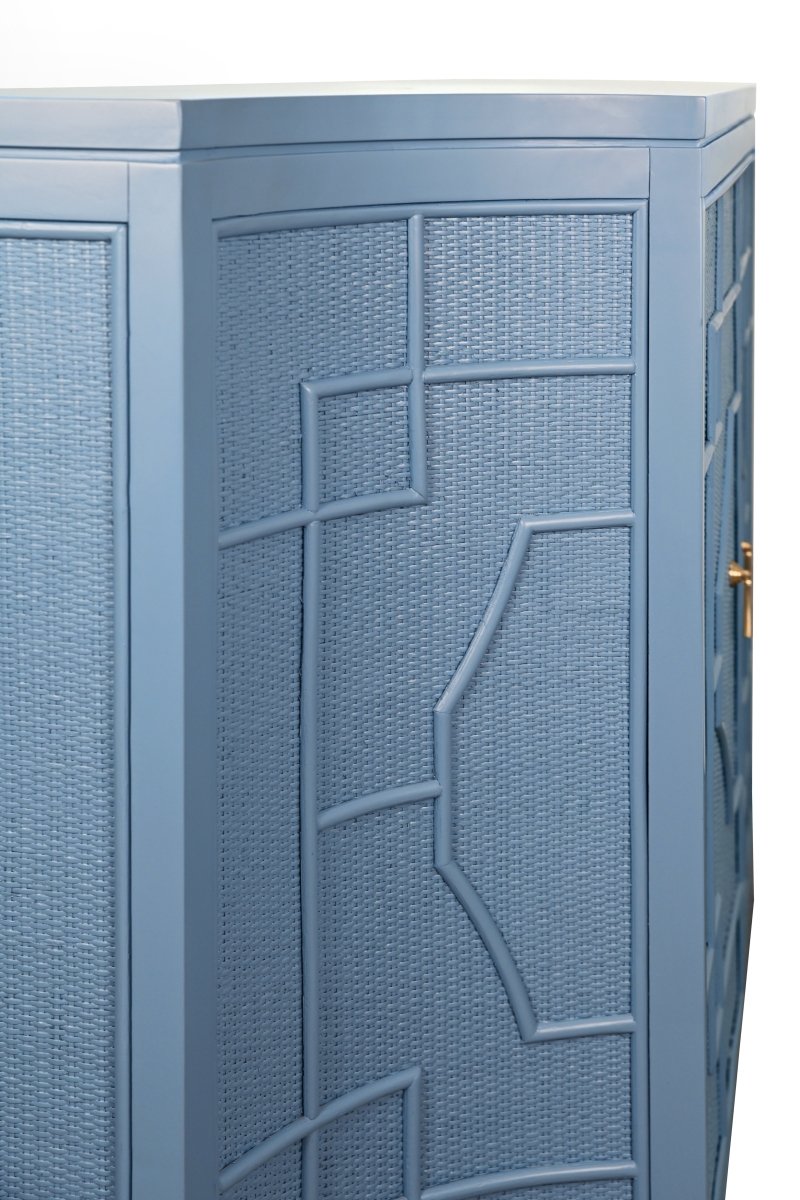 Isabel Capri Blue Buffet by Worlds Away | Cabinets & Sideboards at Fig Linens and Home - Detail 2