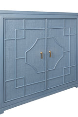Isabel Capri Blue Buffet by Worlds Away | Cabinets & Sideboards at Fig Linens and Home - Detail 3