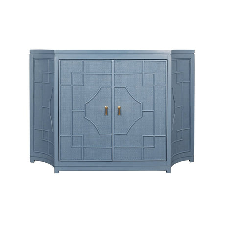 Isabel Capri Blue Buffet by Worlds Away | Cabinets & Sideboards at Fig Linens and Home - Front View