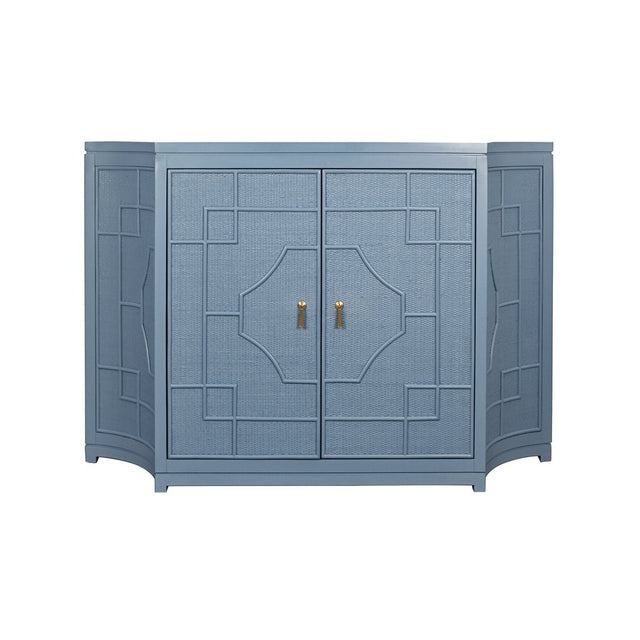 Isabel Capri Blue Buffet by Worlds Away | Cabinets & Sideboards at Fig Linens and Home - Front View