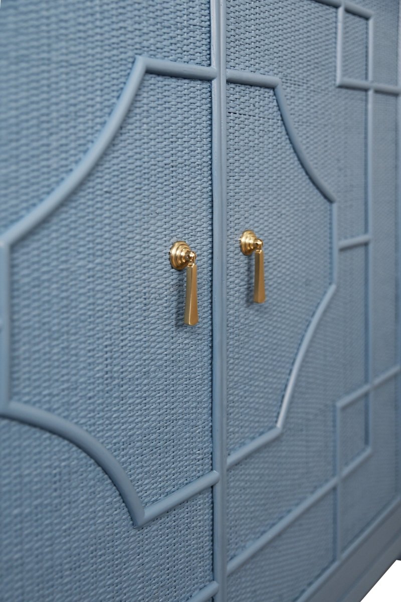 Isabel Capri Blue Buffet by Worlds Away | Cabinets & Sideboards at Fig Linens and Home - Hardware 2