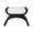 Janna Curved Base Stool in Espresso Oak by Worlds Away at Fig Linens and Home - Front View