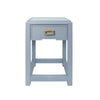 Jean Light Blue Side Table by Worlds Away at Fig Linens and Home - Front View