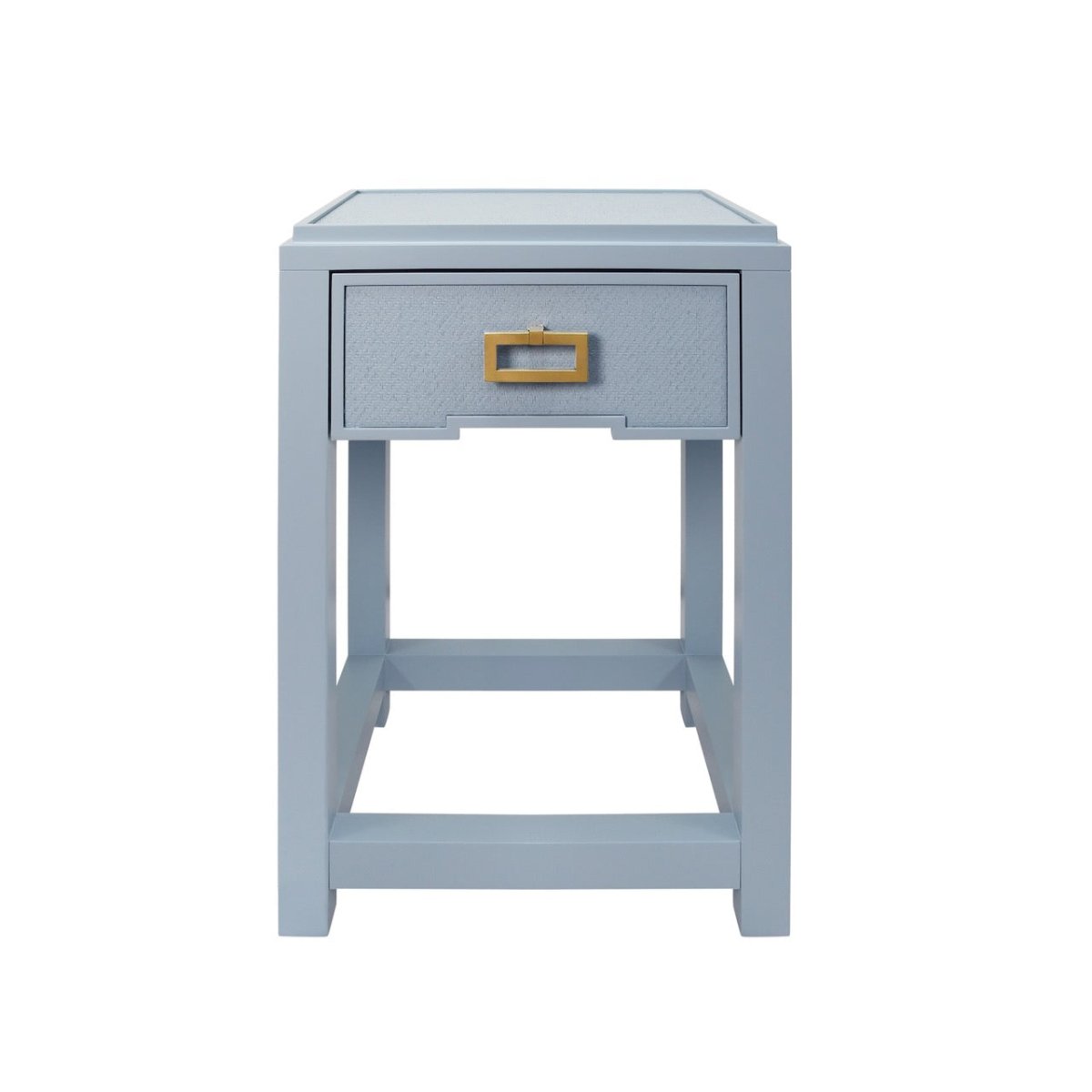 Jean Light Blue Side Table by Worlds Away at Fig Linens and Home - Front View
