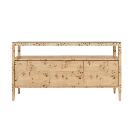 Jordan Burlwood Buffet Cabinet by Worlds Away at Fig Linens and Home - Front View